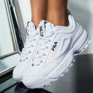 Fila Women's White Chunky Sneakers Size 10